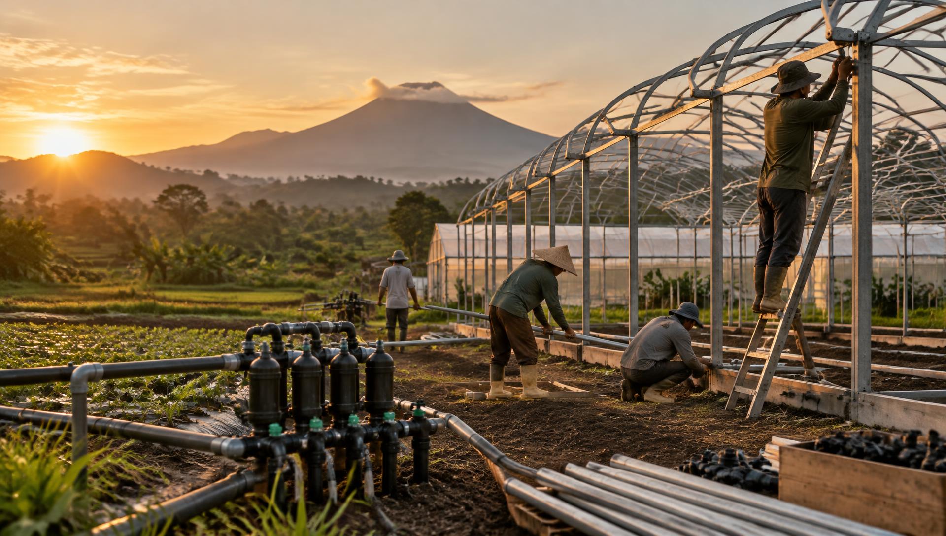 BUILD — Greenhouse, irigasi, dan infrastruktur pertanian — dibangun dari dasar.